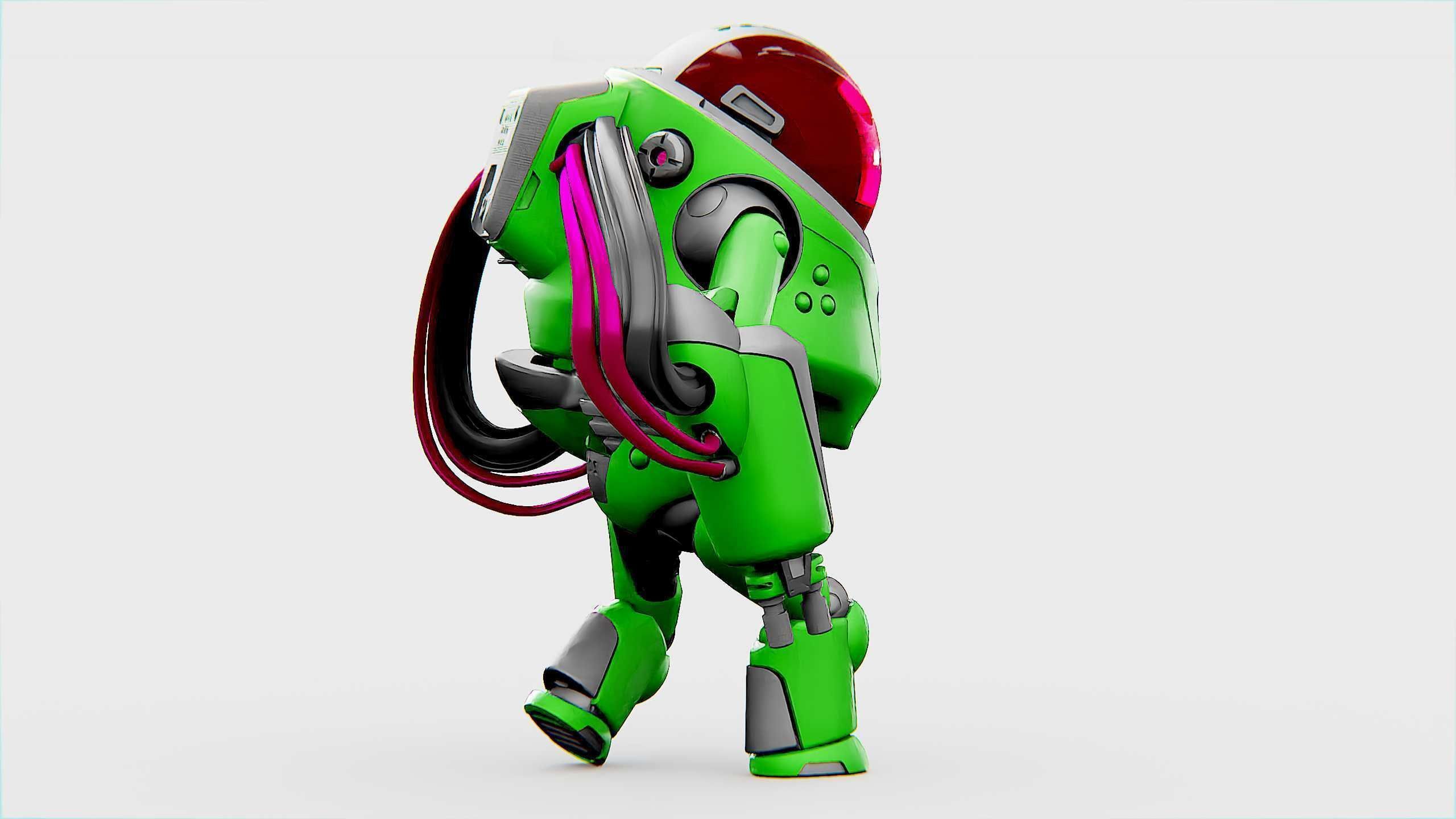 MINERAL PICKER BOT Rigged for Unreal Engine - Unity - MIXAMO 3D model_7