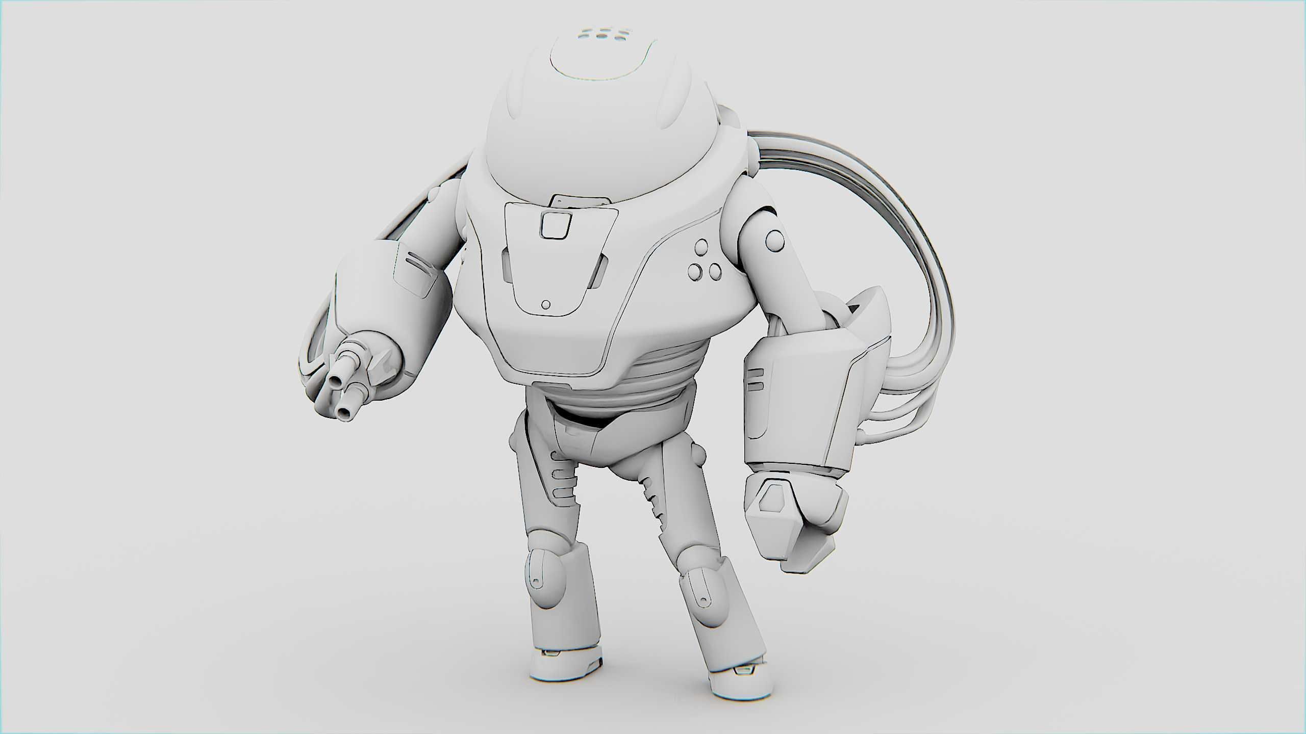 MINERAL PICKER BOT Rigged for Unreal Engine - Unity - MIXAMO 3D model_32