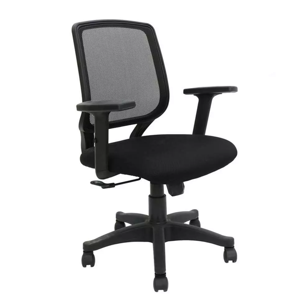 Cadeira Office Avila cor Preto Encosto Tela Mesh com Base Nylon 3D model_0