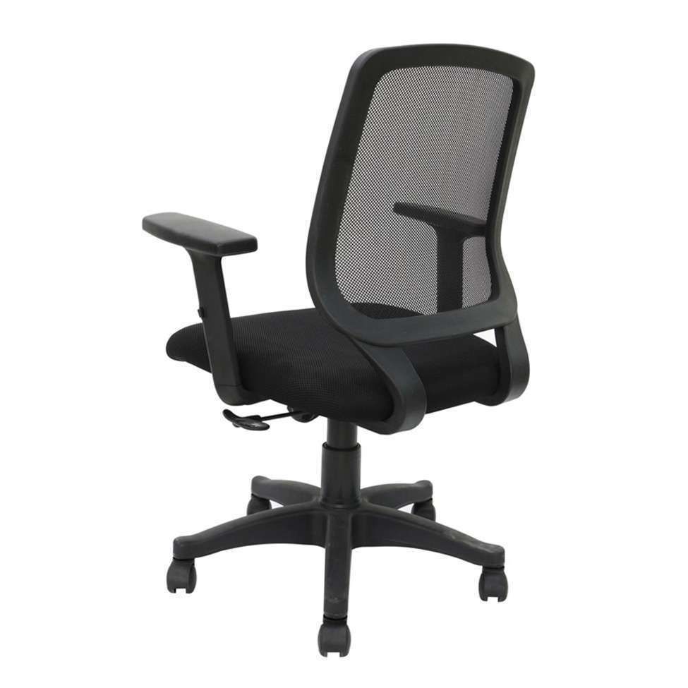 Cadeira Office Avila cor Preto Encosto Tela Mesh com Base Nylon 3D model_2