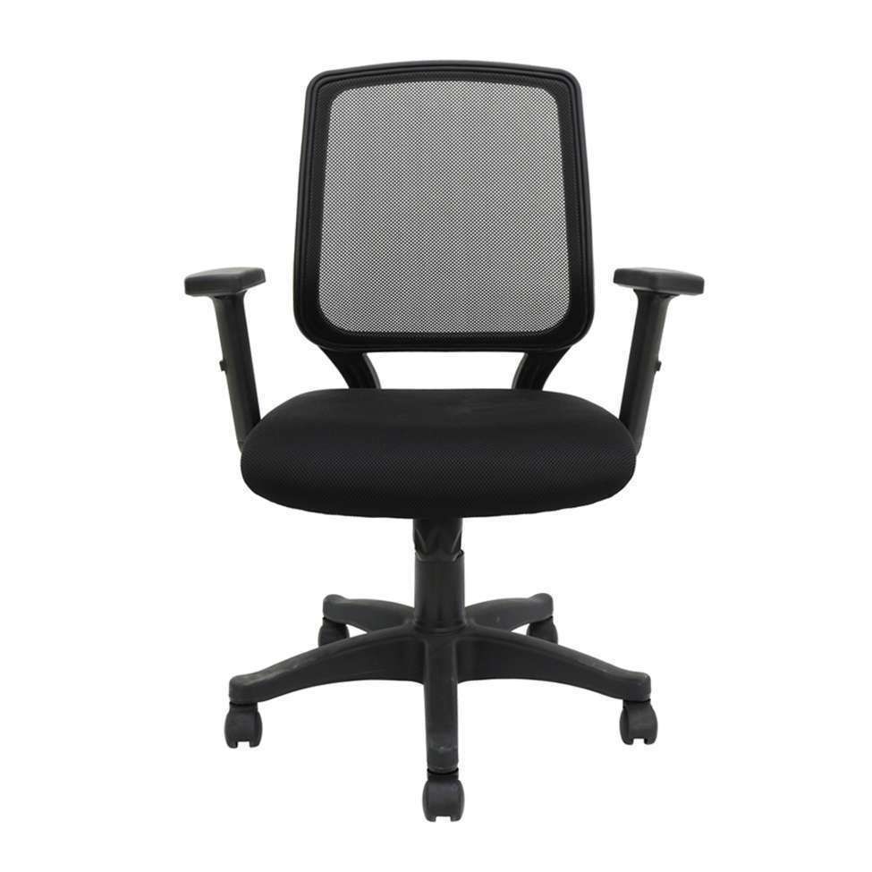 Cadeira Office Avila cor Preto Encosto Tela Mesh com Base Nylon 3D model_1
