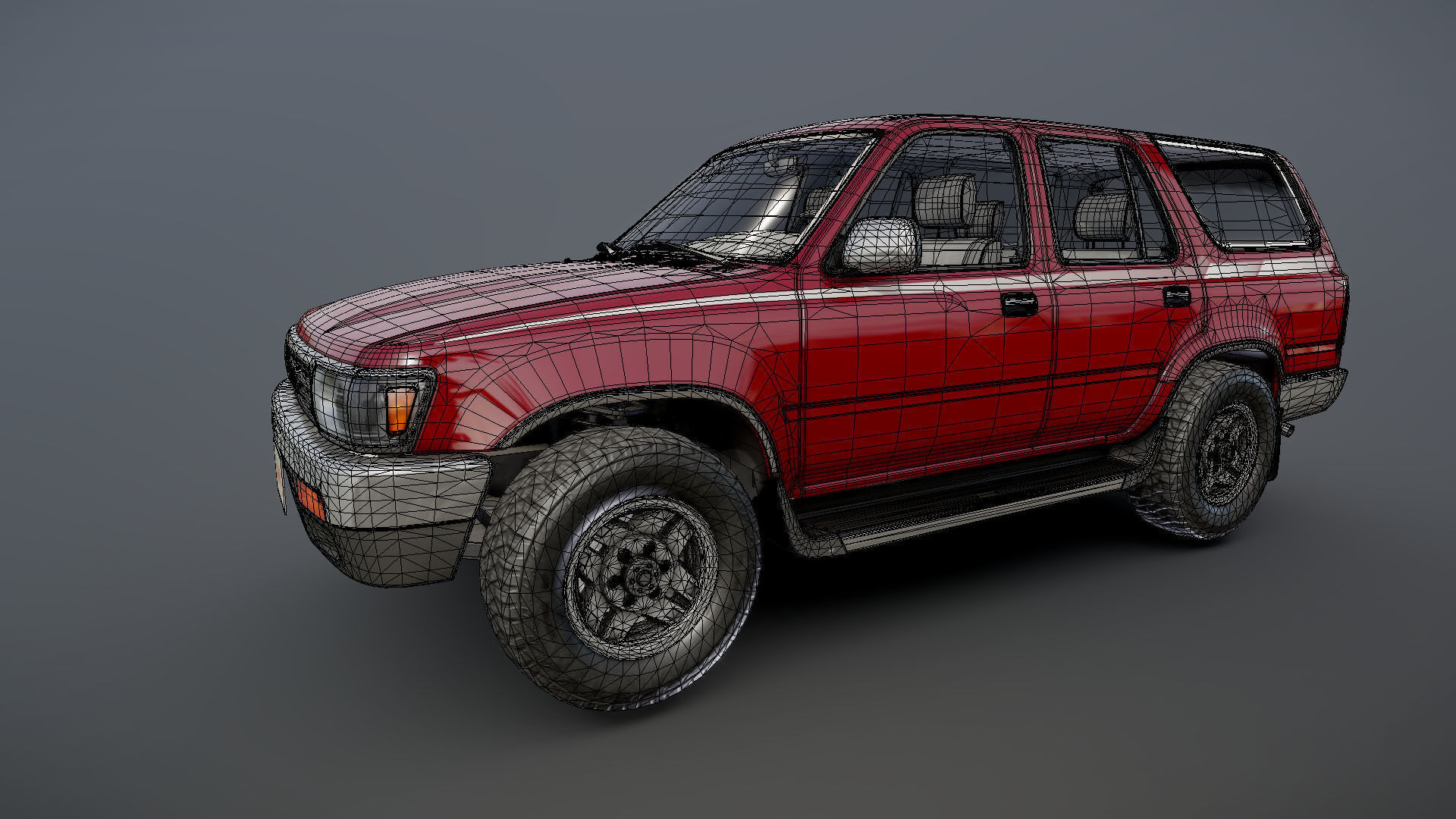 1994 Toyota 4Runner Low-poly 3D model_31