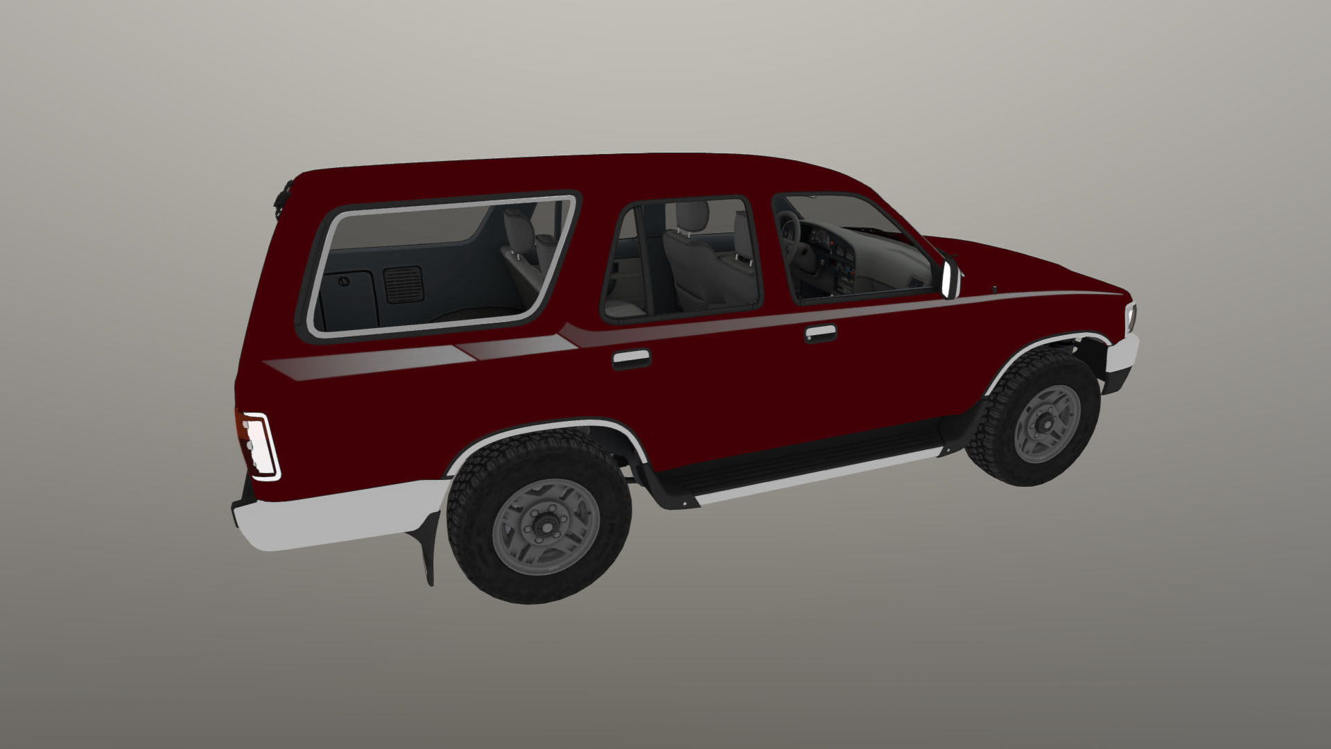 1994 Toyota 4Runner Low-poly 3D model_37