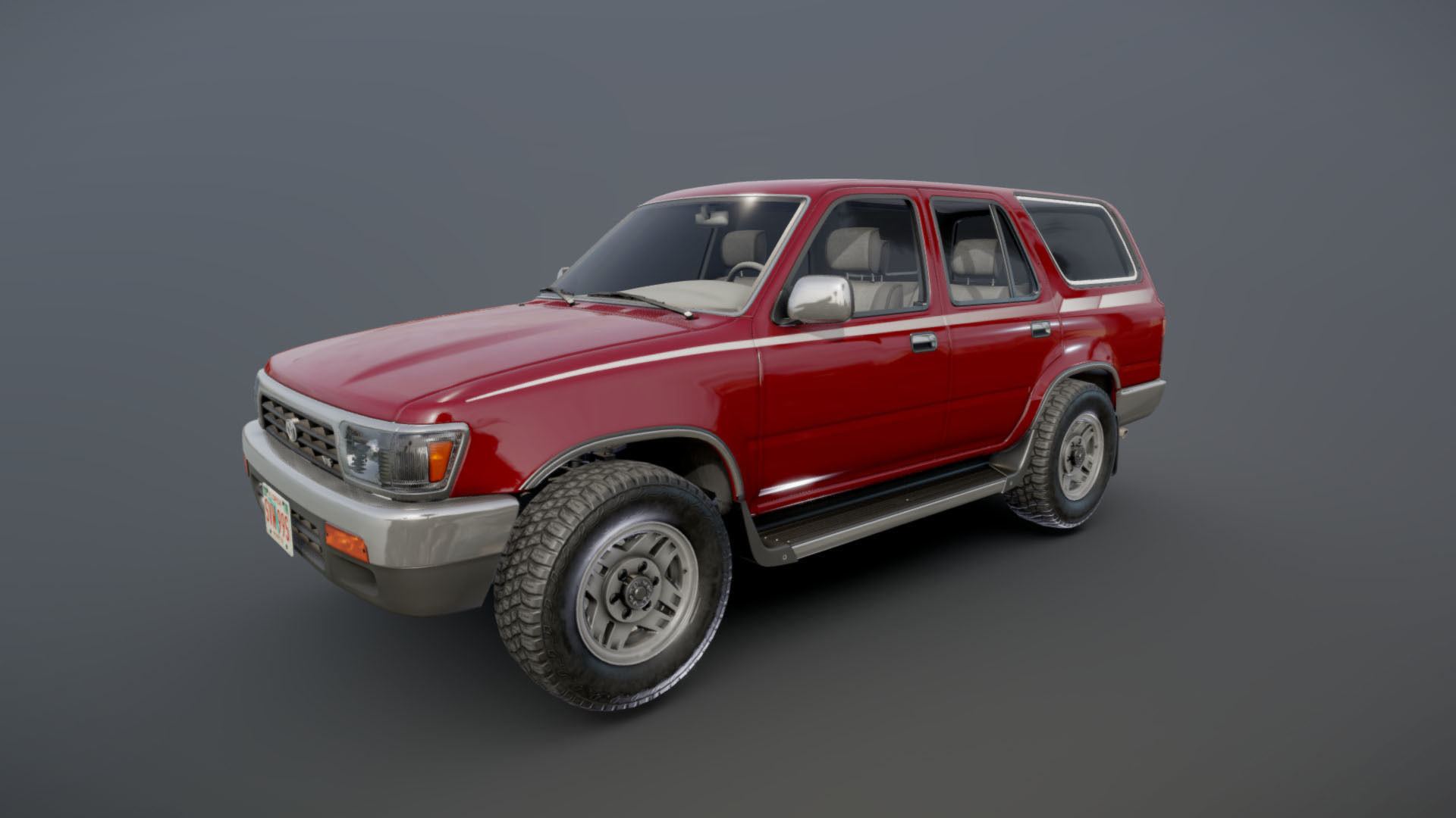 1994 Toyota 4Runner Low-poly 3D model_18