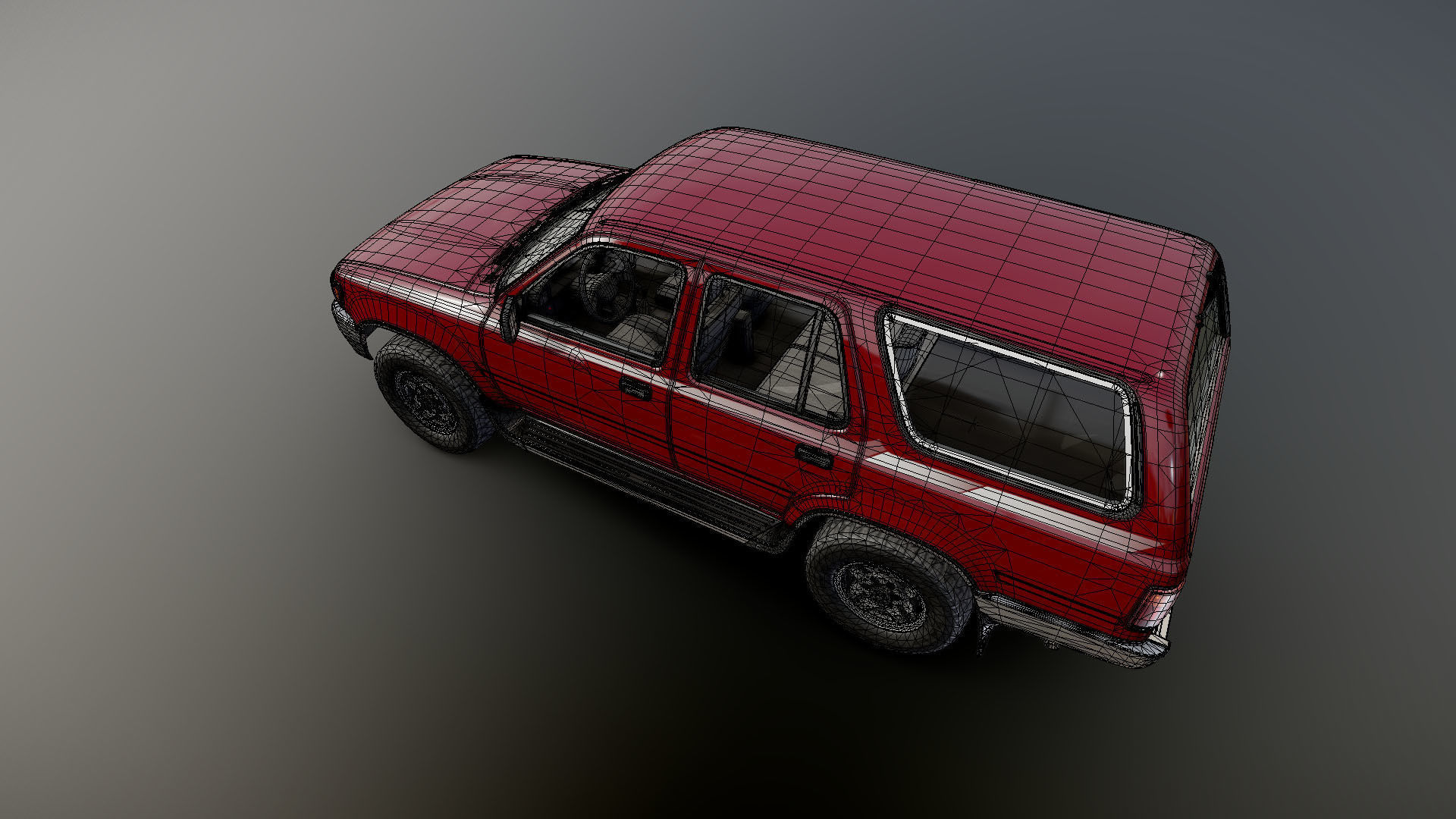 1994 Toyota 4Runner Low-poly 3D model_30
