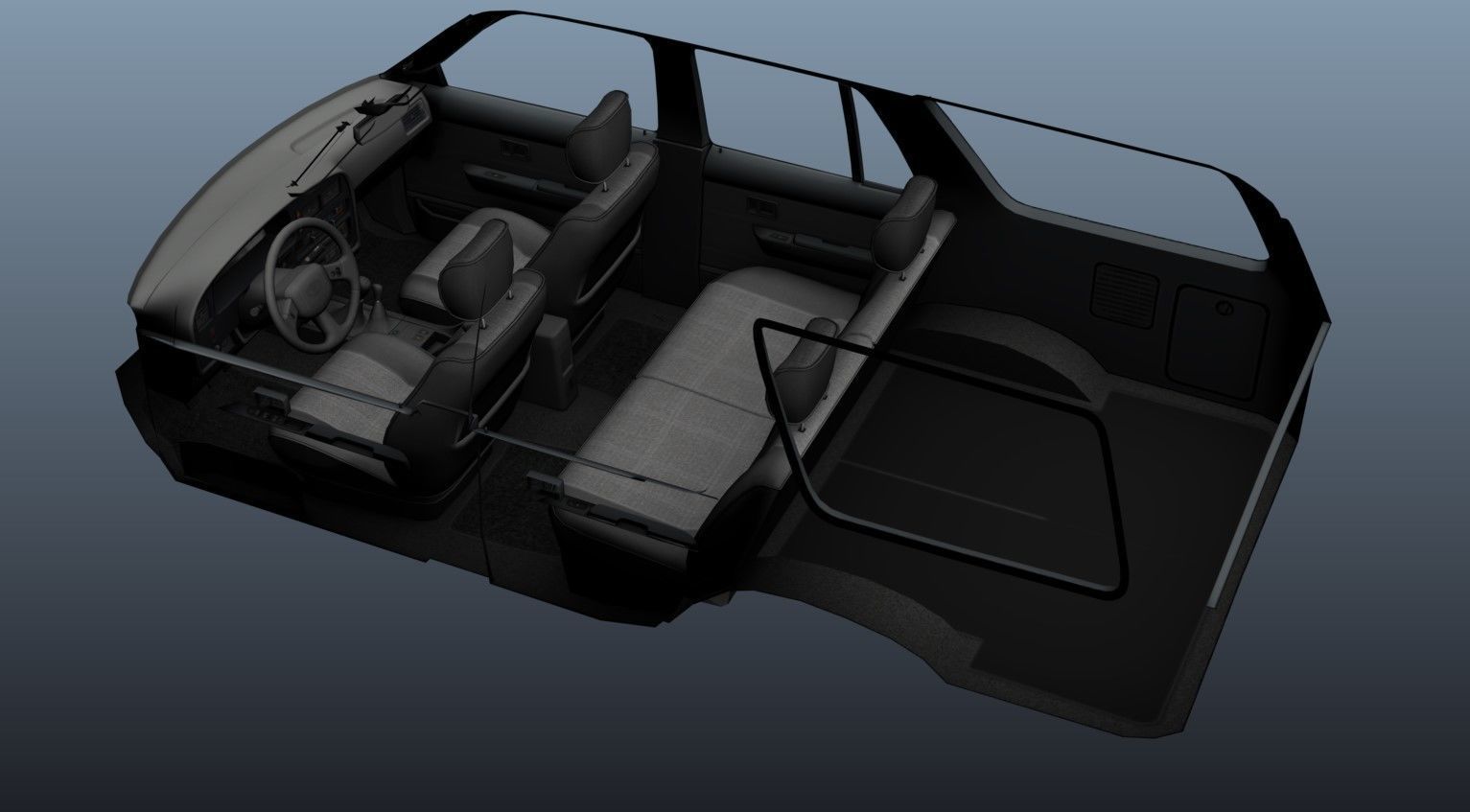 1994 Toyota 4Runner Low-poly 3D model_39