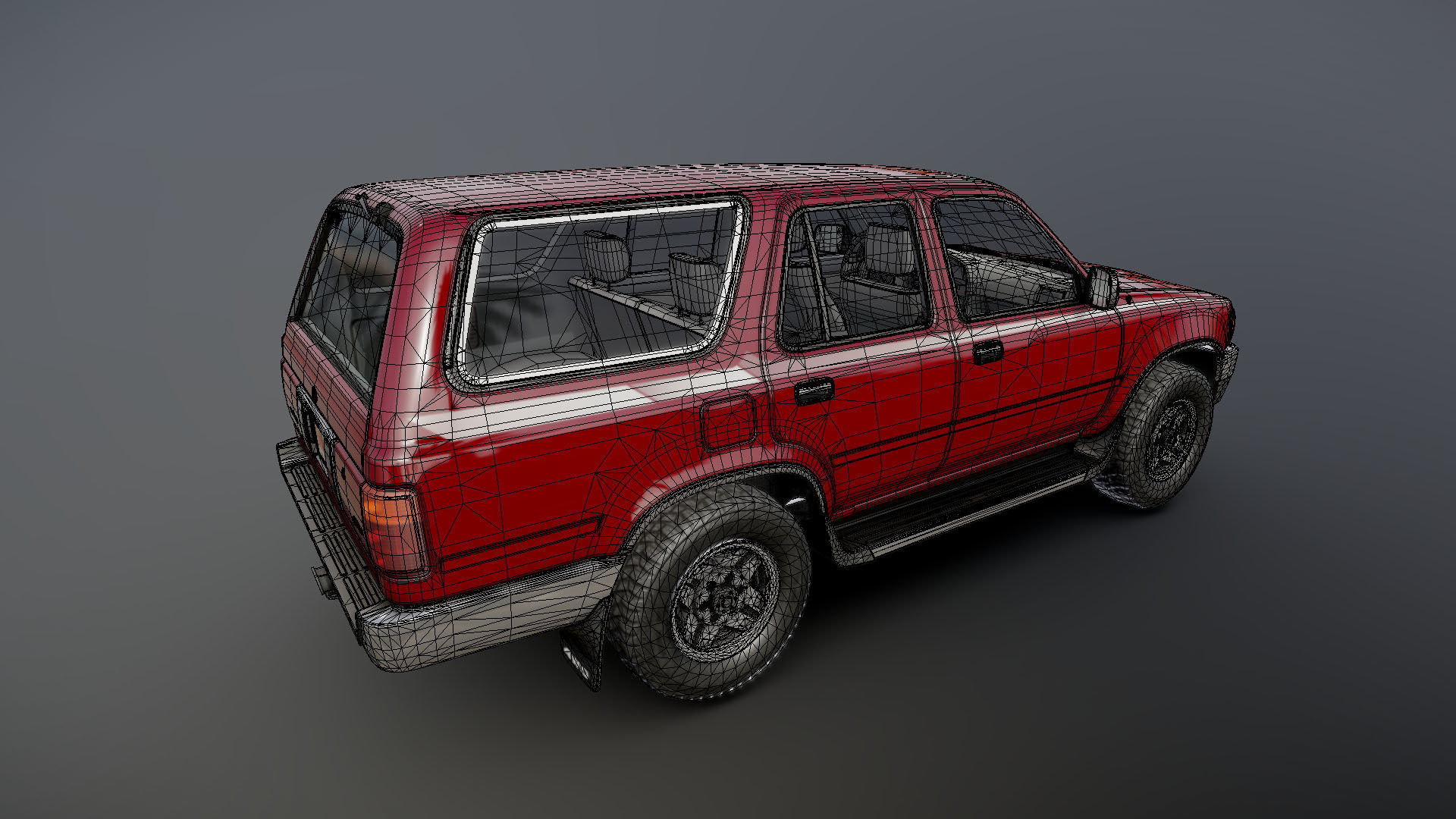 1994 Toyota 4Runner Low-poly 3D model_32