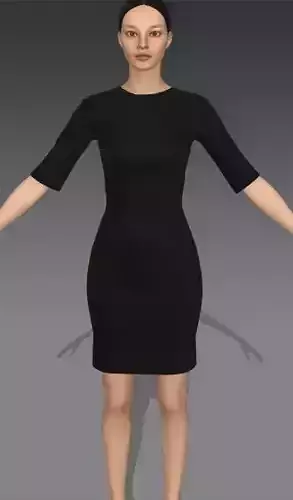 dress black matte look little dress