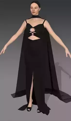 Dress metalic ring accesories matte Low-poly 3D model