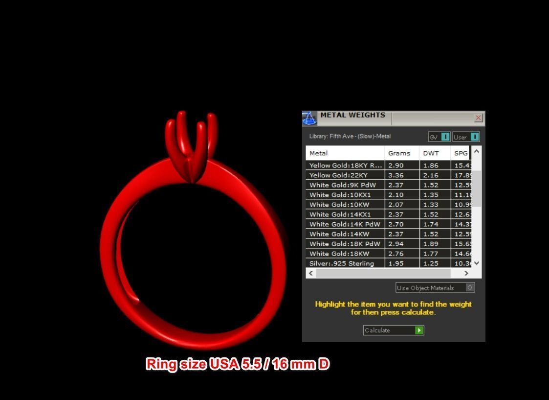 Rings Engagement  set 04 3D print model_16