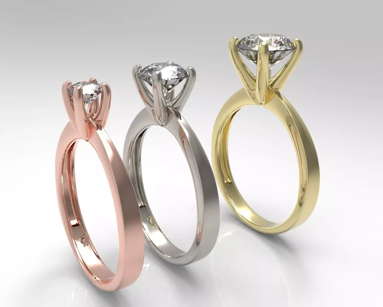 Rings Engagement  set 04 3D print model_0