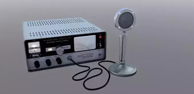  CB radio Lafayette model 3D model