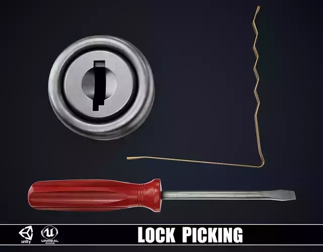 Lock Picking Low-poly 3D model