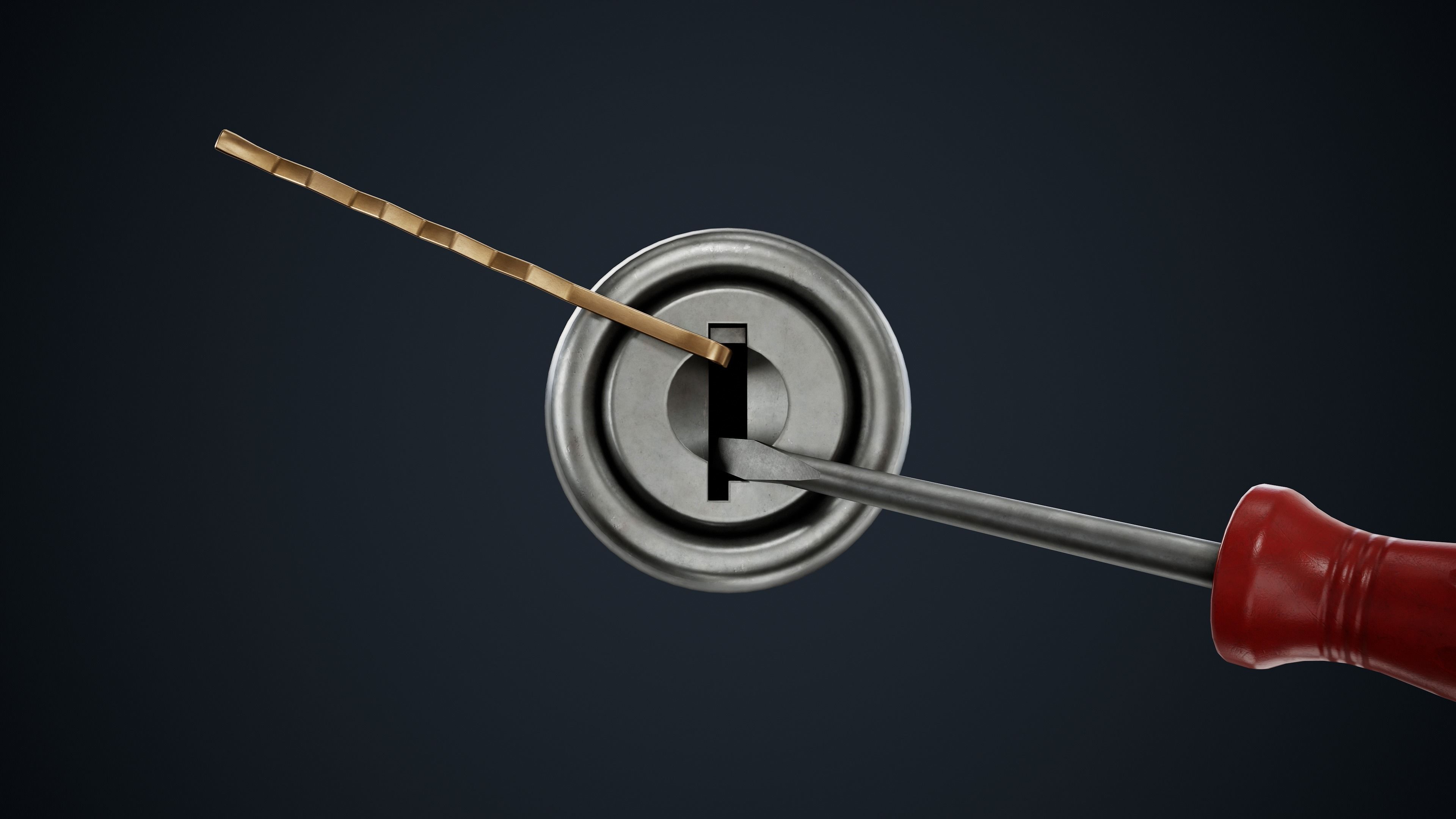 Lock Picking Low-poly 3D model_9