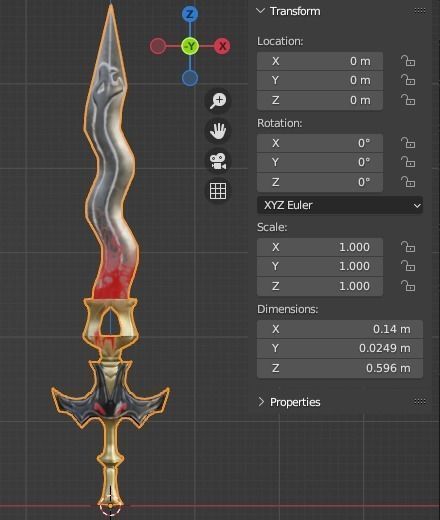 Evilish Dagger Low-poly 3D model_16