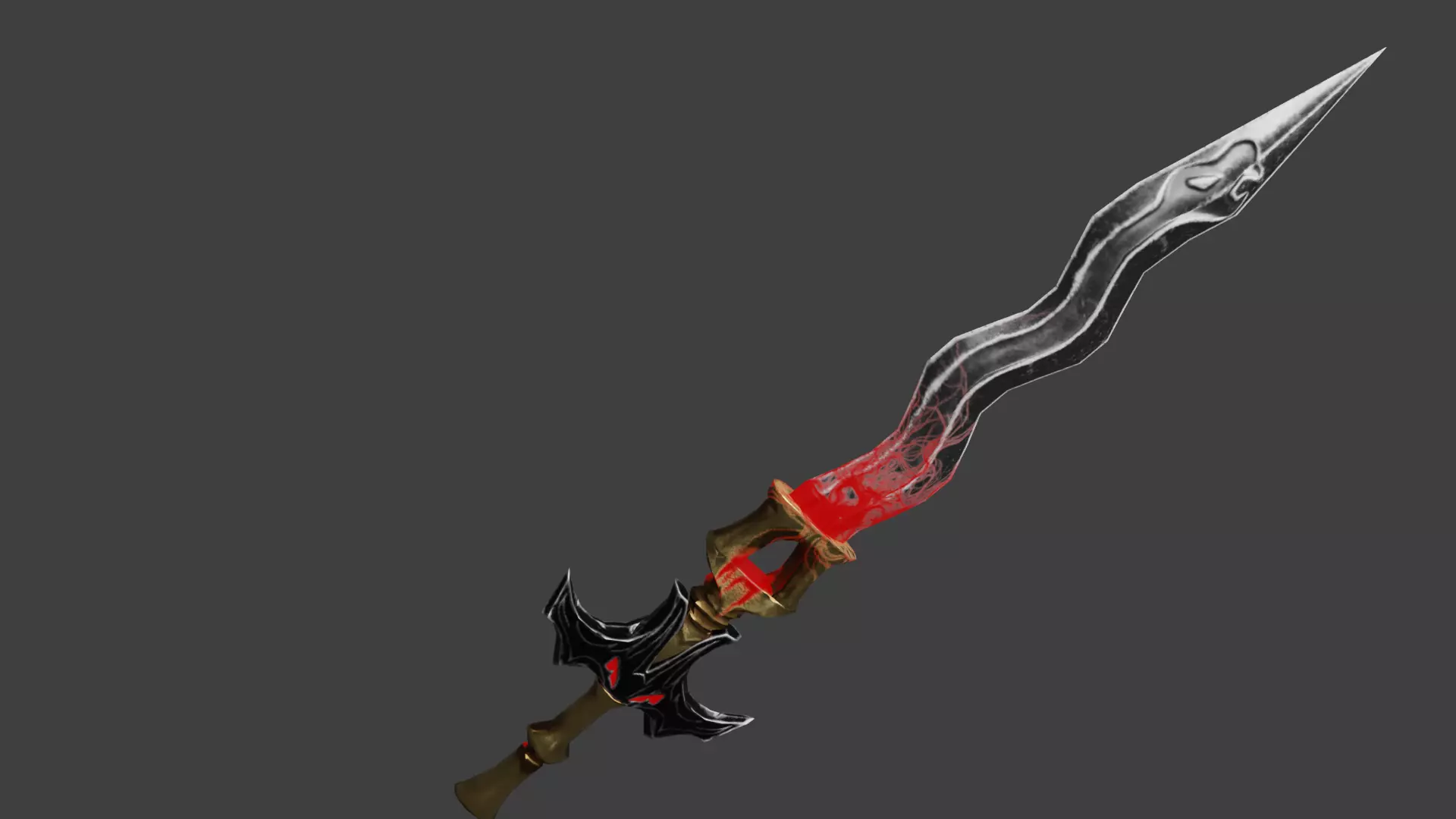 Evilish Dagger Low-poly 3D model_0