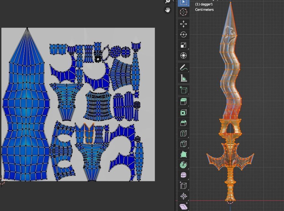 Evilish Dagger Low-poly 3D model_17