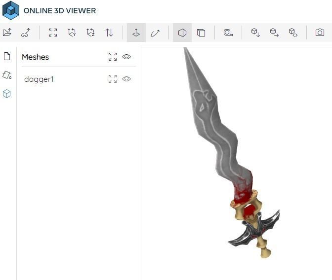 Evilish Dagger Low-poly 3D model_9