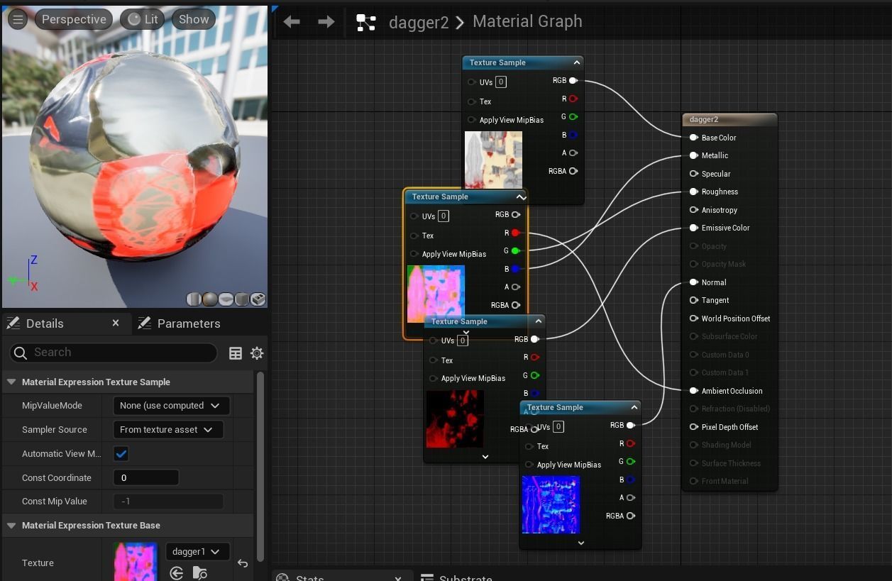 Evilish Dagger Low-poly 3D model_11