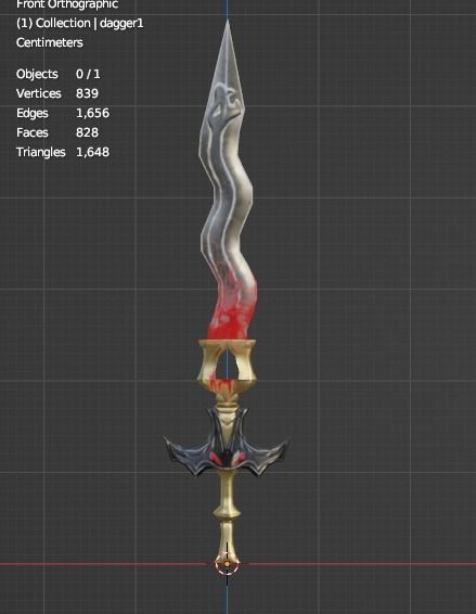 Evilish Dagger Low-poly 3D model_13
