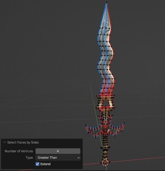 Evilish Dagger Low-poly 3D model_14