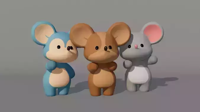Rigged Cartoon Mouse