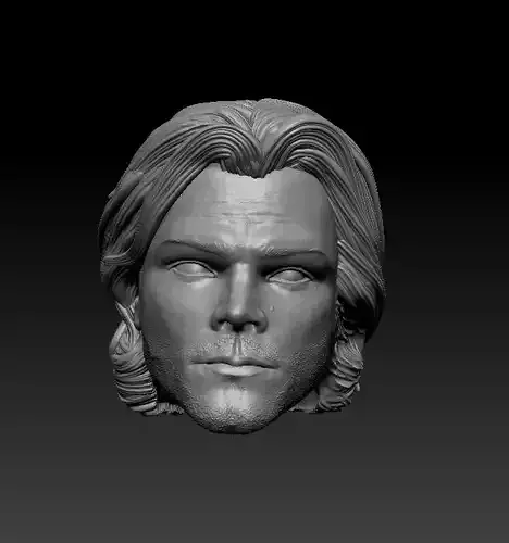 Sam Winchester head sculpt from Supernatural 