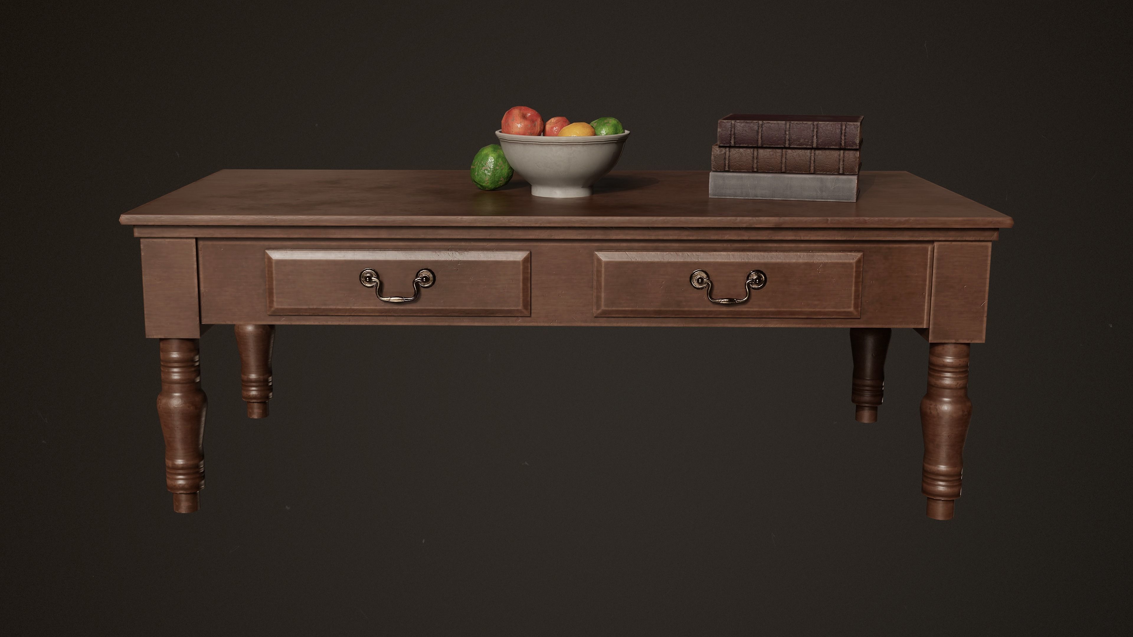 Victorian Sofa Set and Furniture 3D Model Collection_11