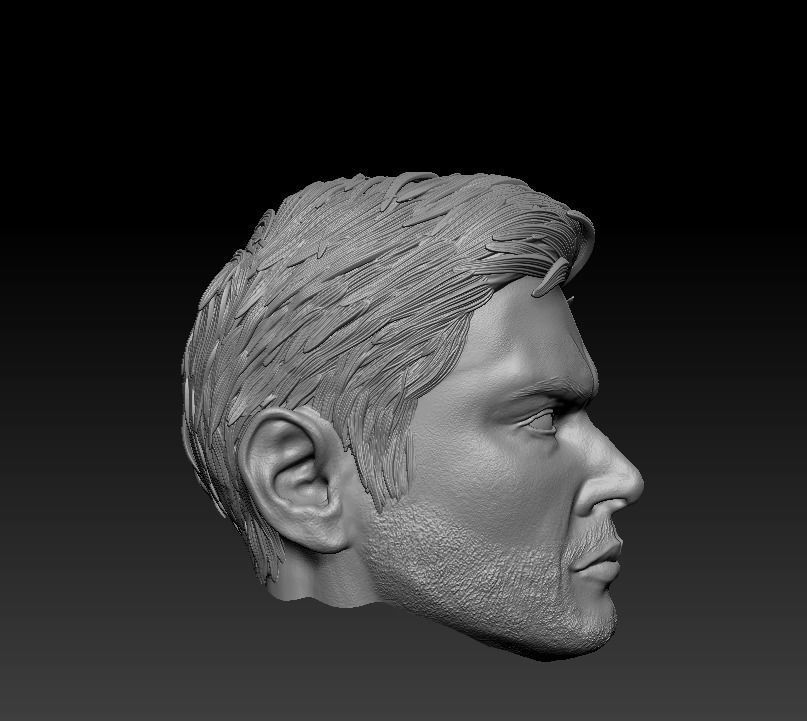 Dean Winchester head sculpt from Supernatural 3D model_3