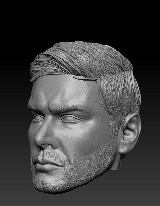Dean Winchester head sculpt from Supernatural 3D model_1