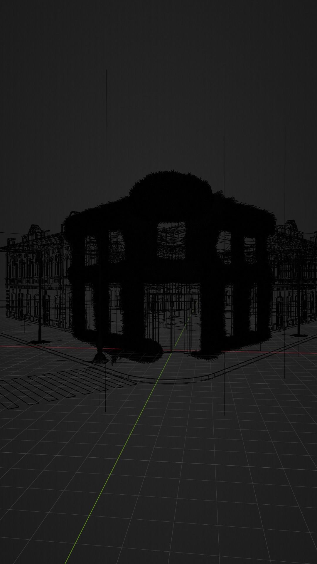 Cuty realistic fur house shop store or mall Low-poly 3D model_8