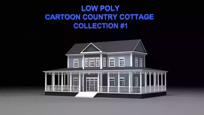 cartoon country cottage