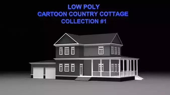 cartoon country cottage
