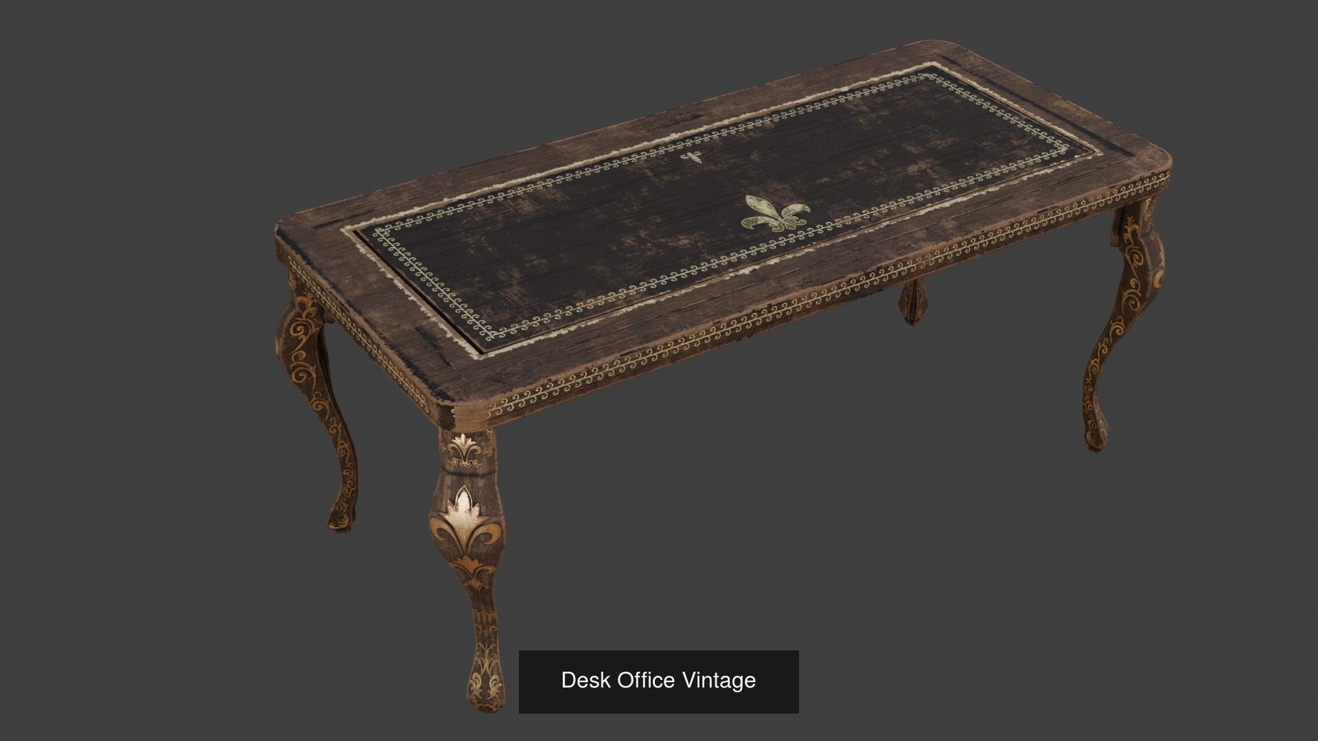 Vintage Desk and Table Lamp Duo 3D Model Collection_2