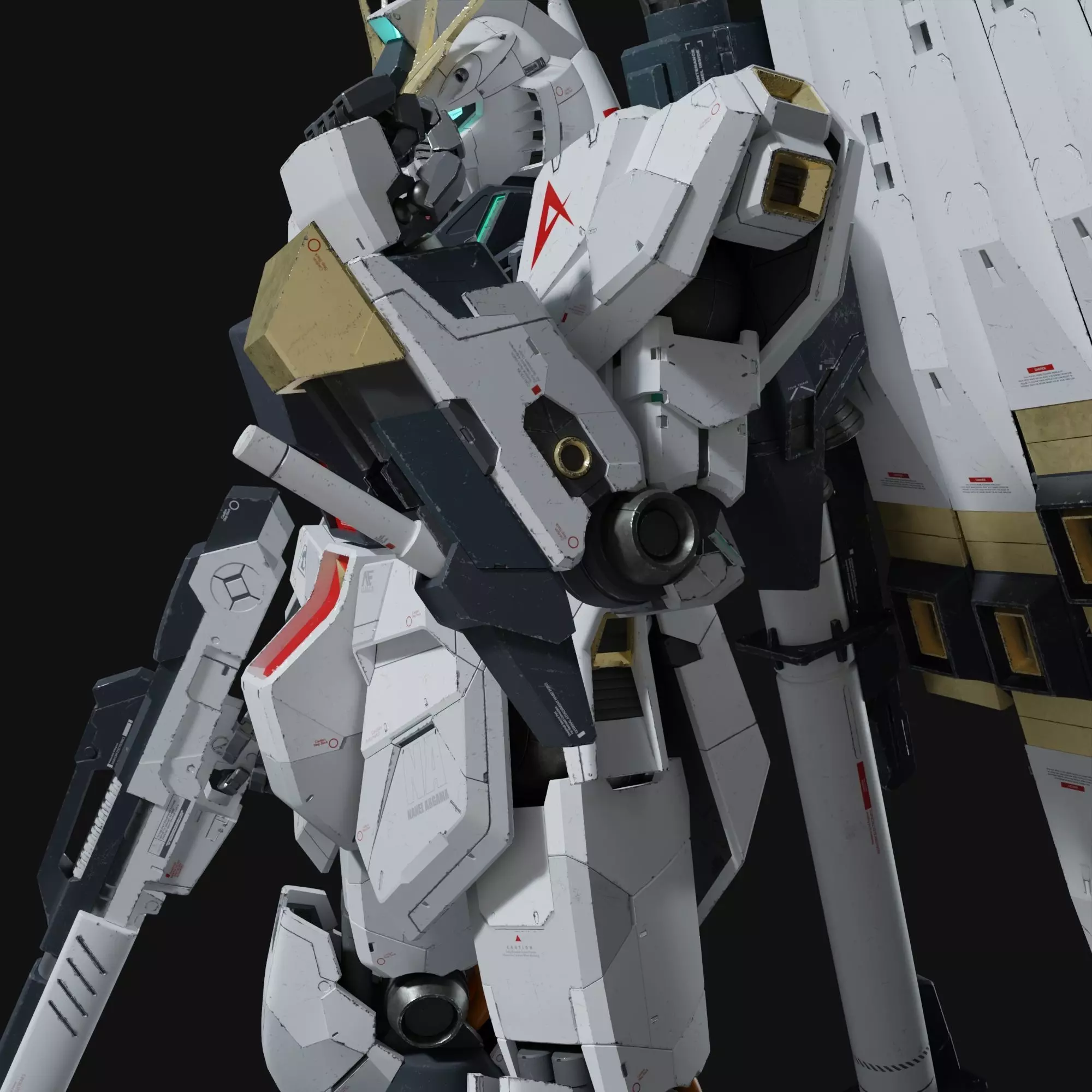 Nu gundam RX-93 Blender version 3D model_17