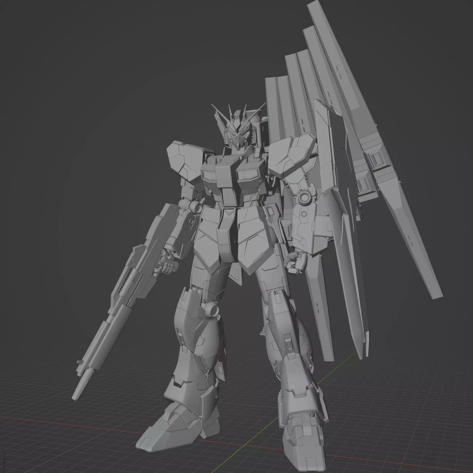 Nu gundam RX-93 Blender version 3D model_32