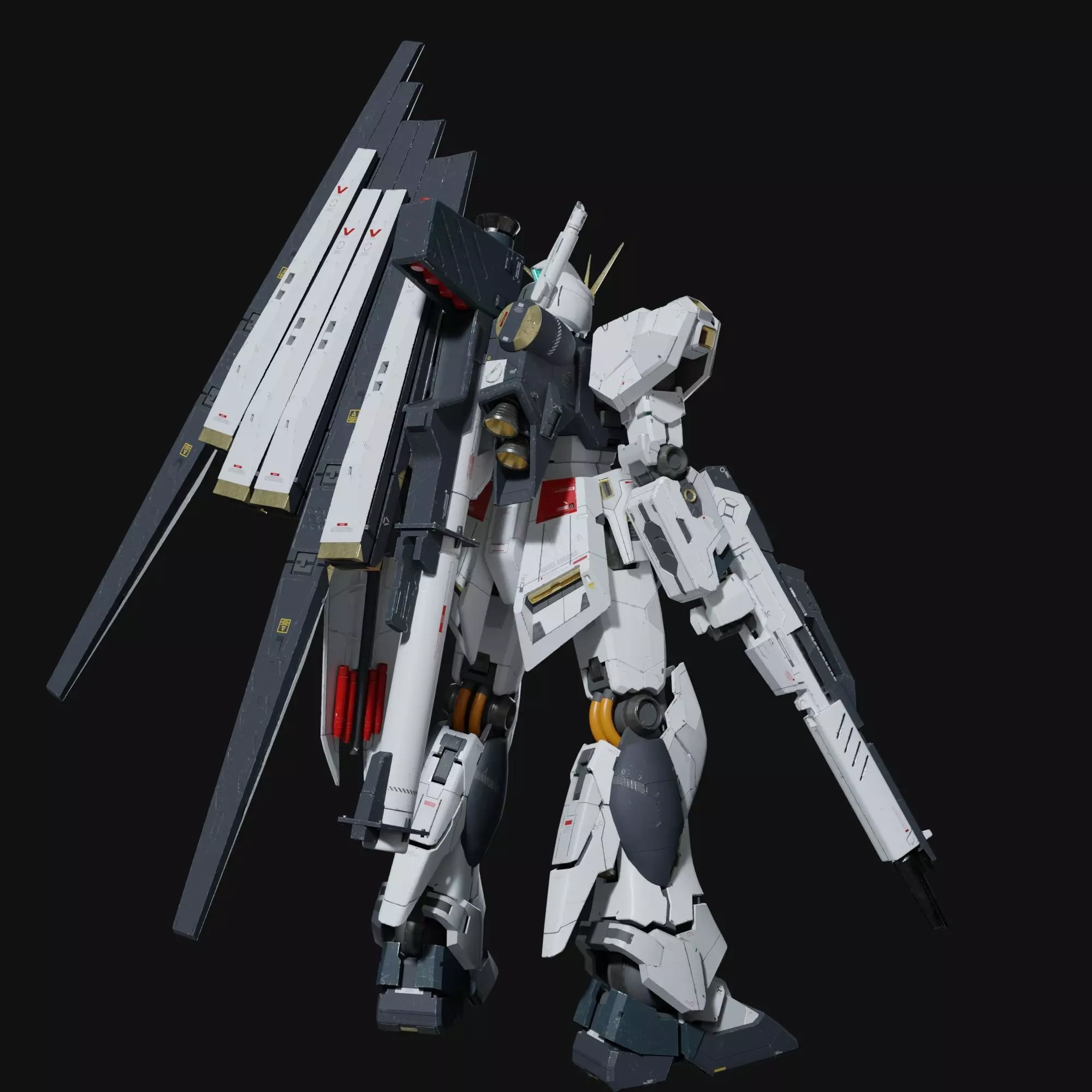 Nu gundam RX-93 Blender version 3D model_2