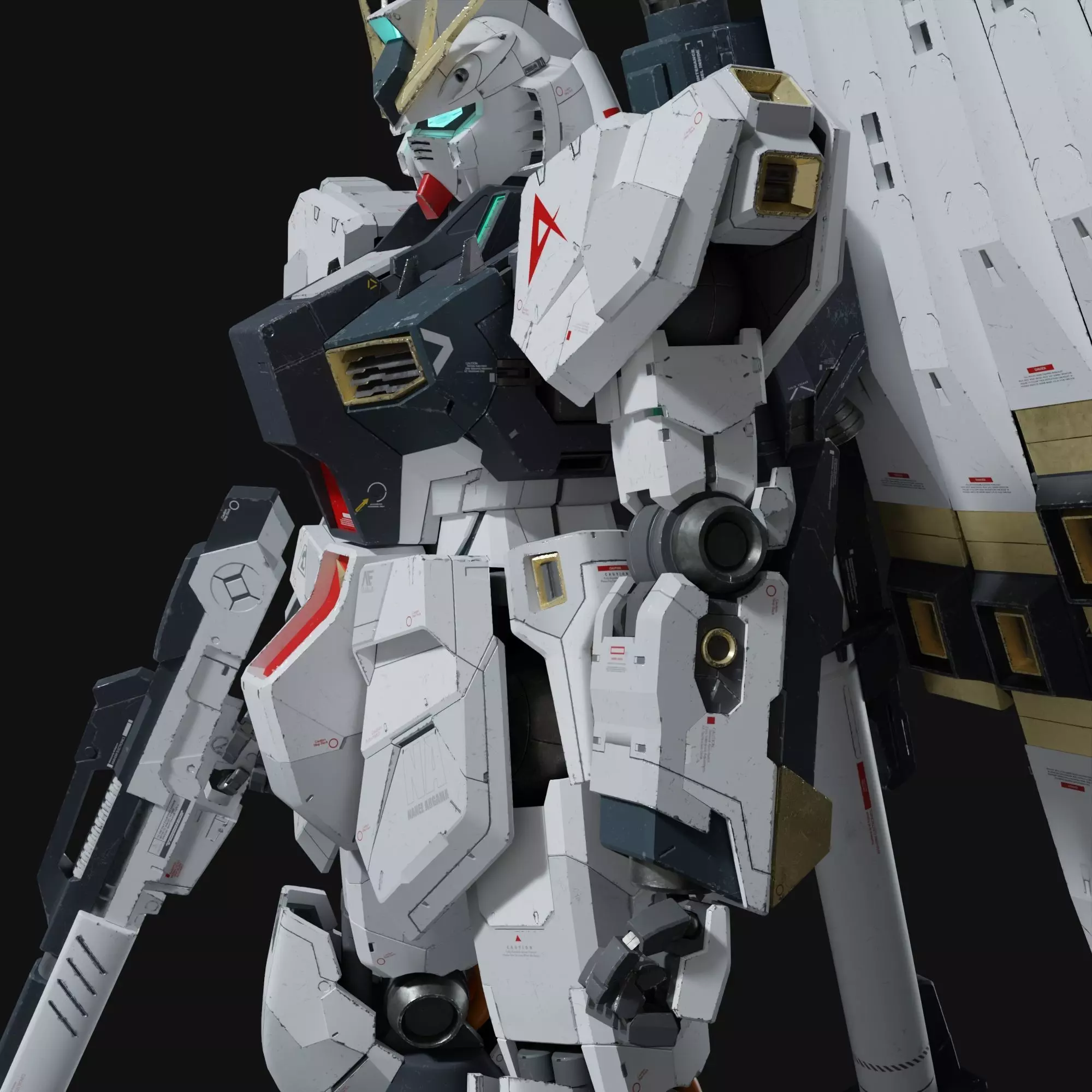 Nu gundam RX-93 Blender version 3D model_15
