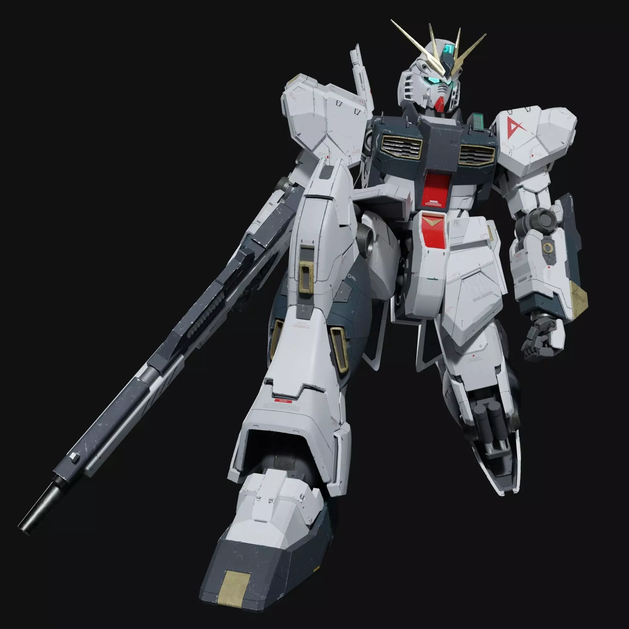Nu gundam RX-93 Blender version 3D model_20