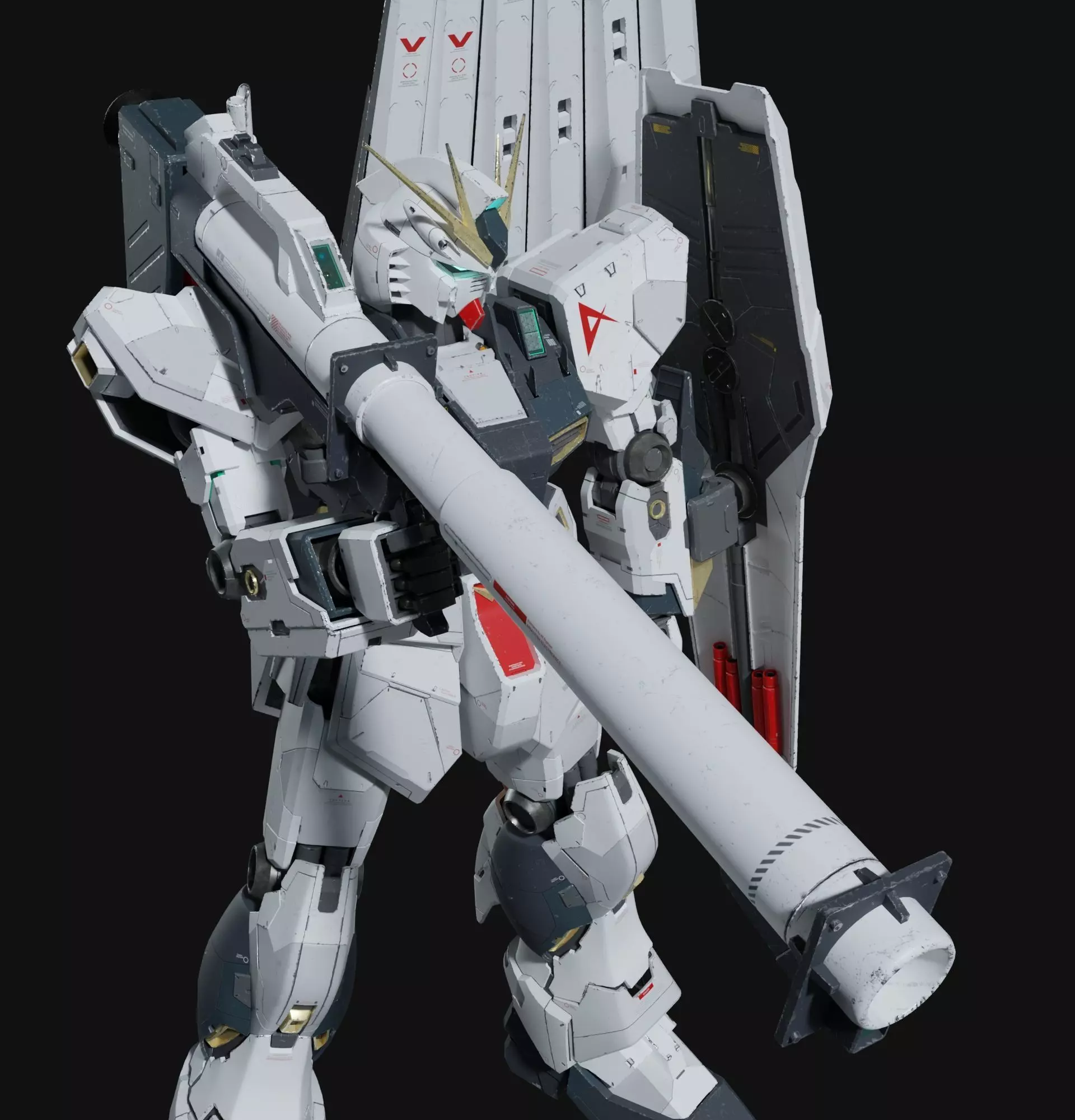 Nu gundam RX-93 Blender version 3D model_12