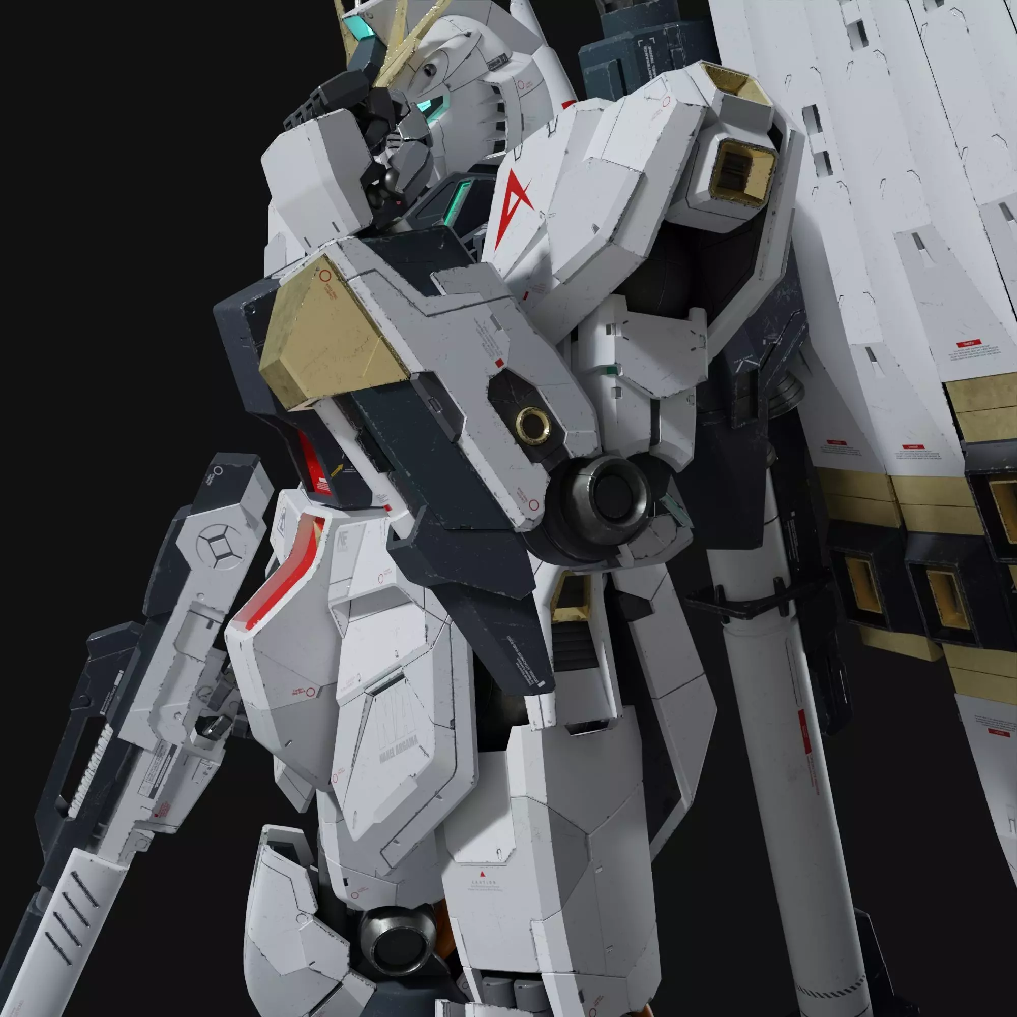 Nu gundam RX-93 Blender version 3D model_16