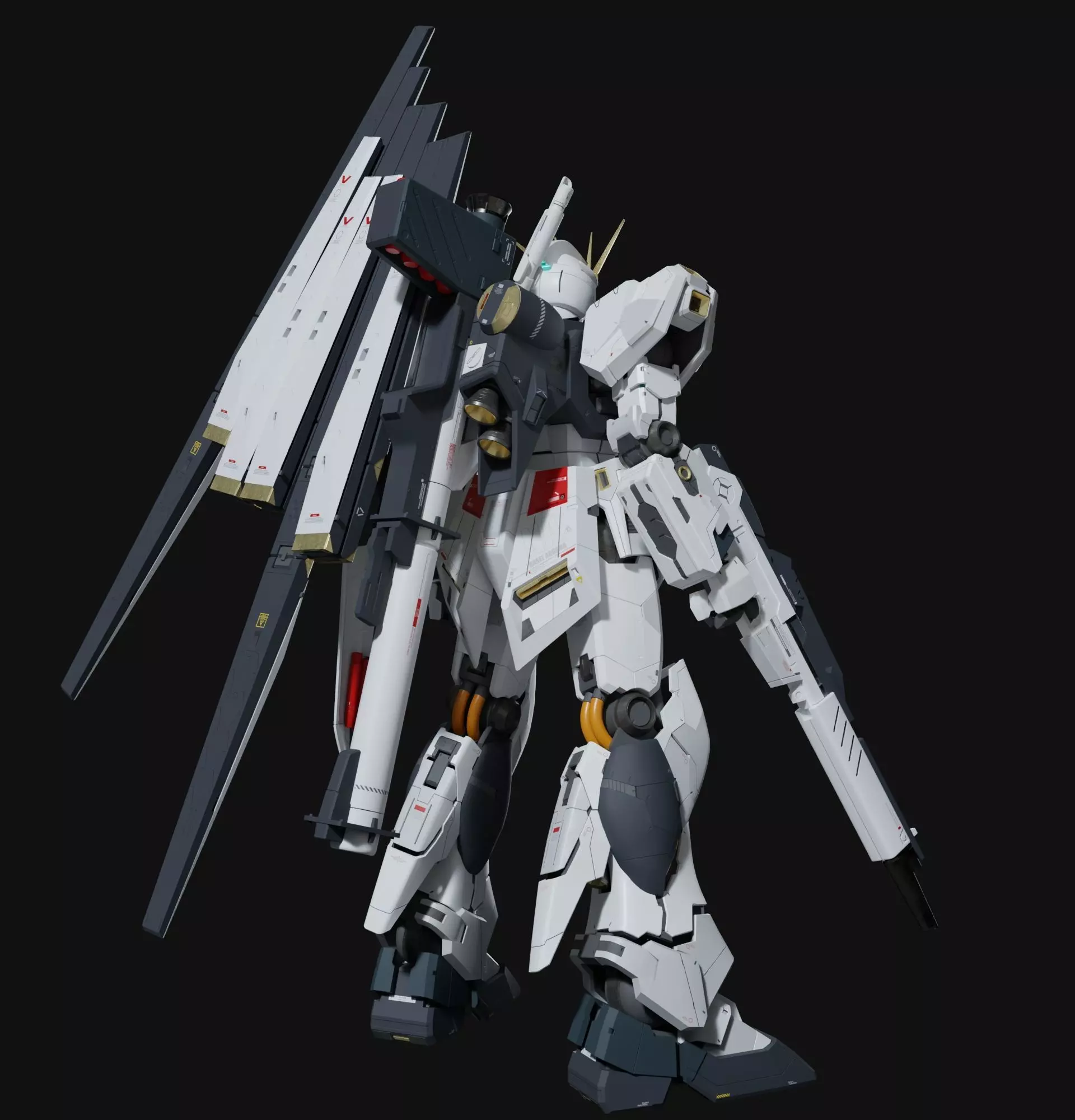 Nu gundam RX-93 Blender version 3D model_14