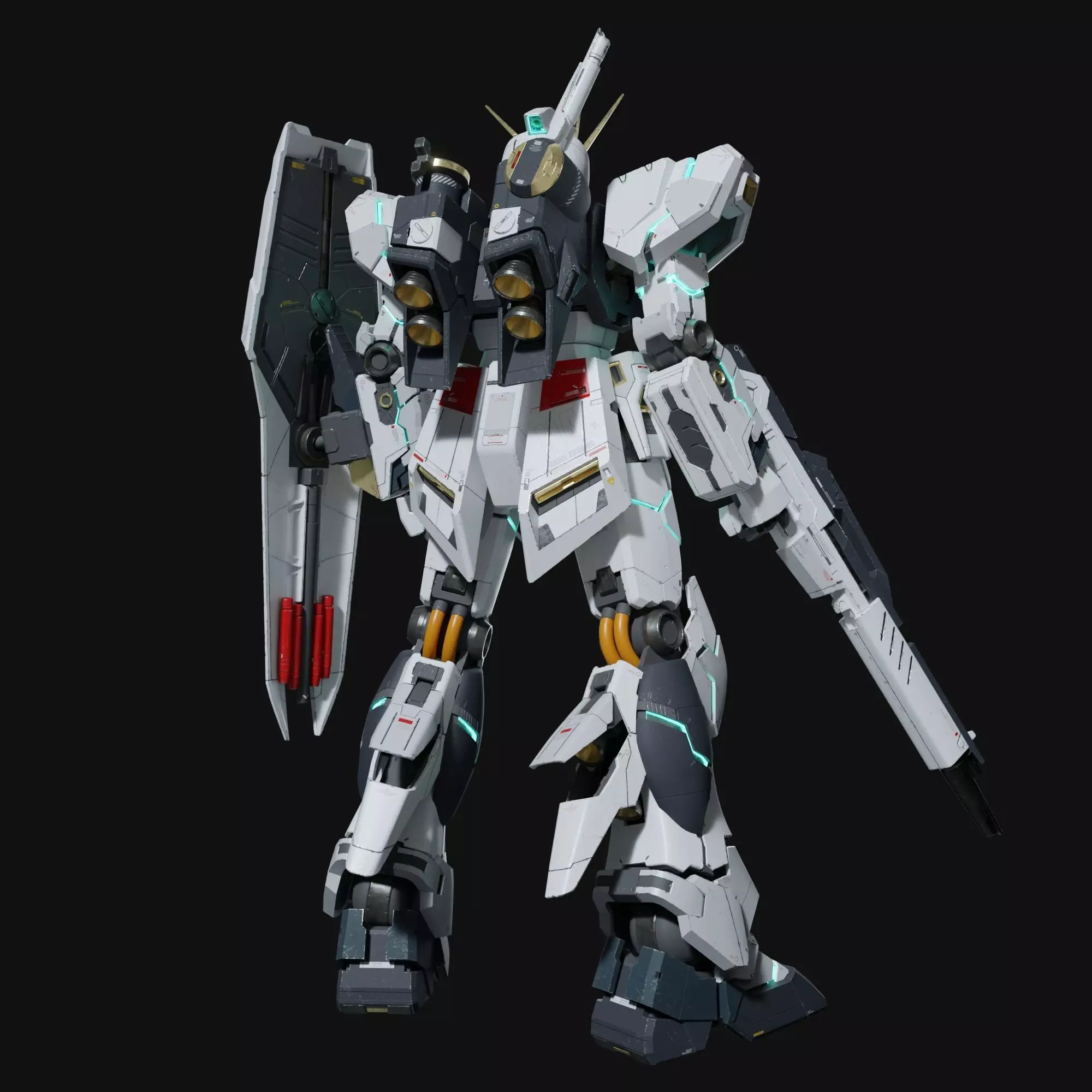 Nu gundam RX-93 Blender version 3D model_5