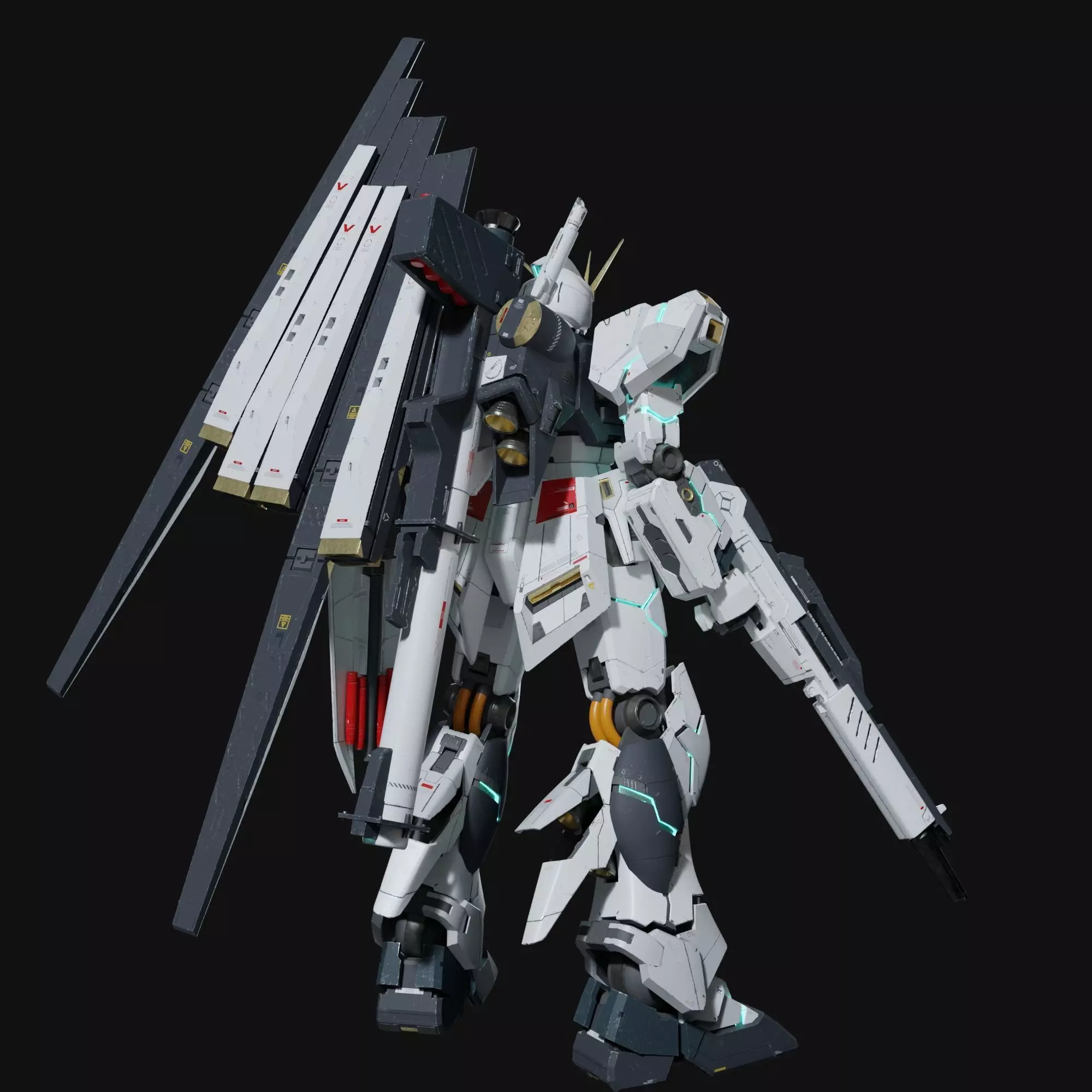 Nu gundam RX-93 Blender version 3D model_3