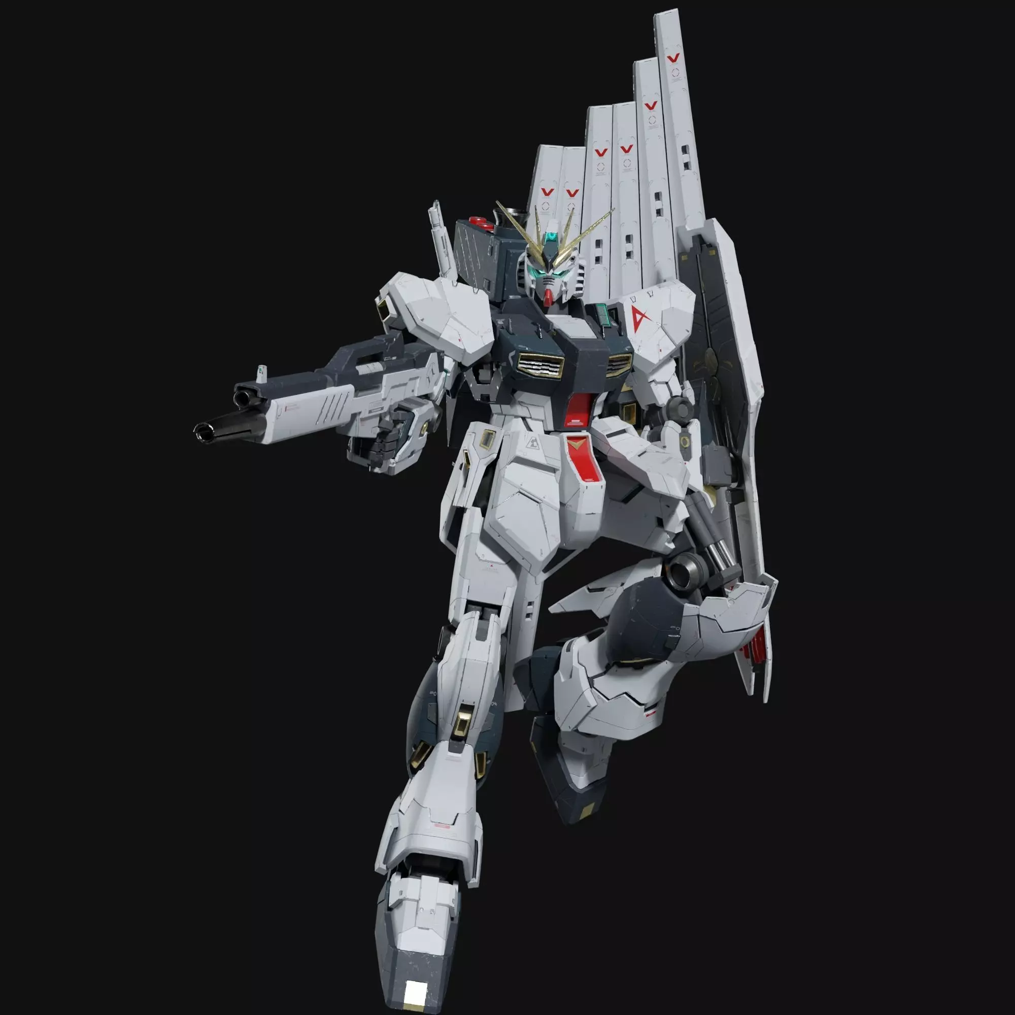 Nu gundam RX-93 Blender version 3D model_8