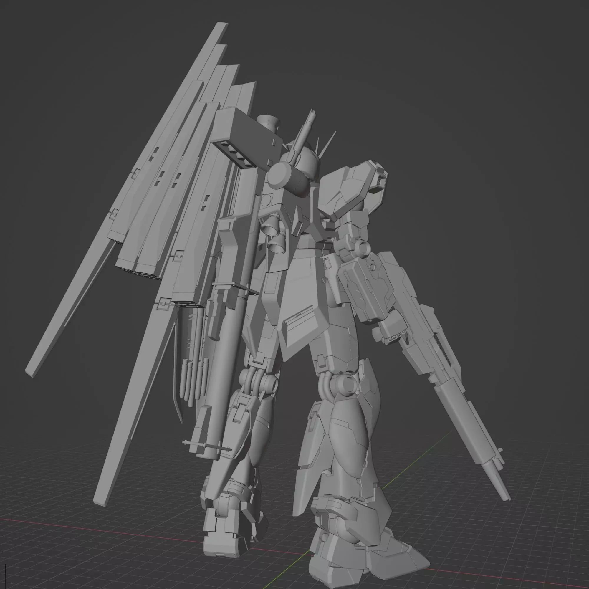 Nu gundam RX-93 Blender version 3D model_34
