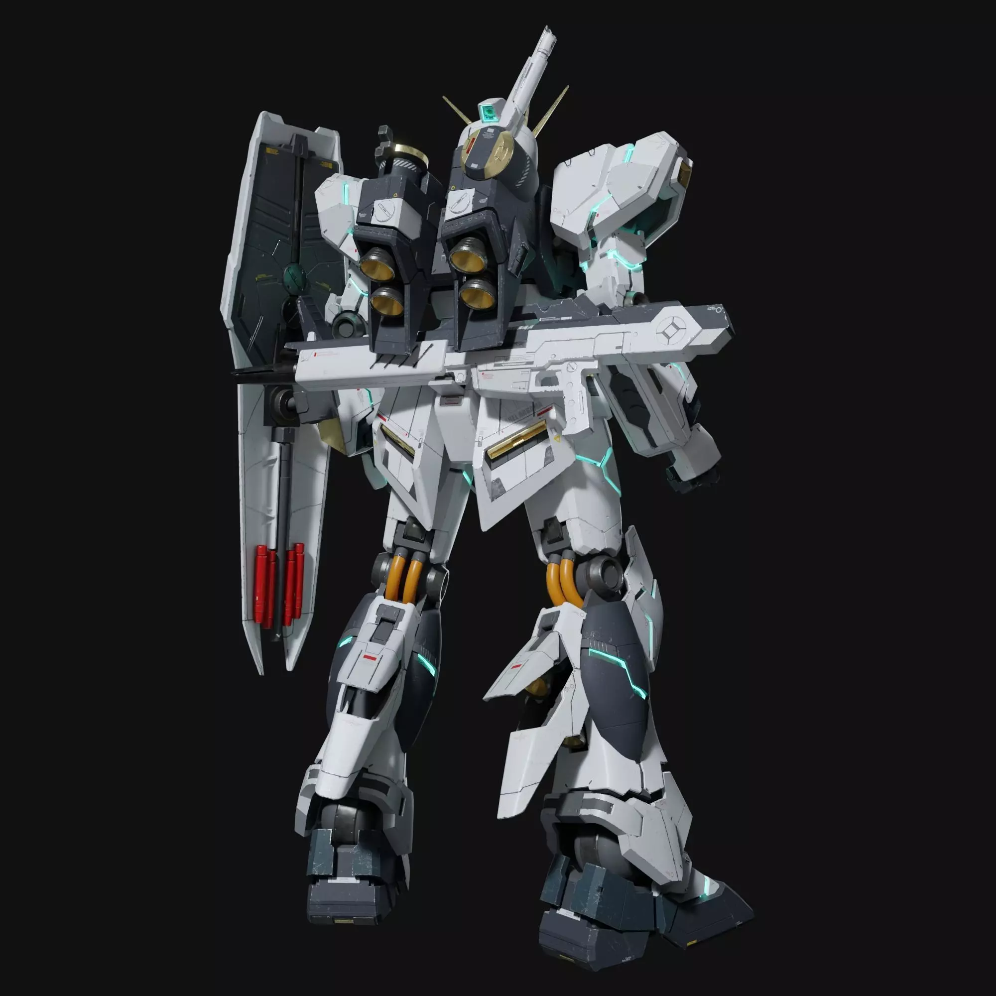 Nu gundam RX-93 Blender version 3D model_7