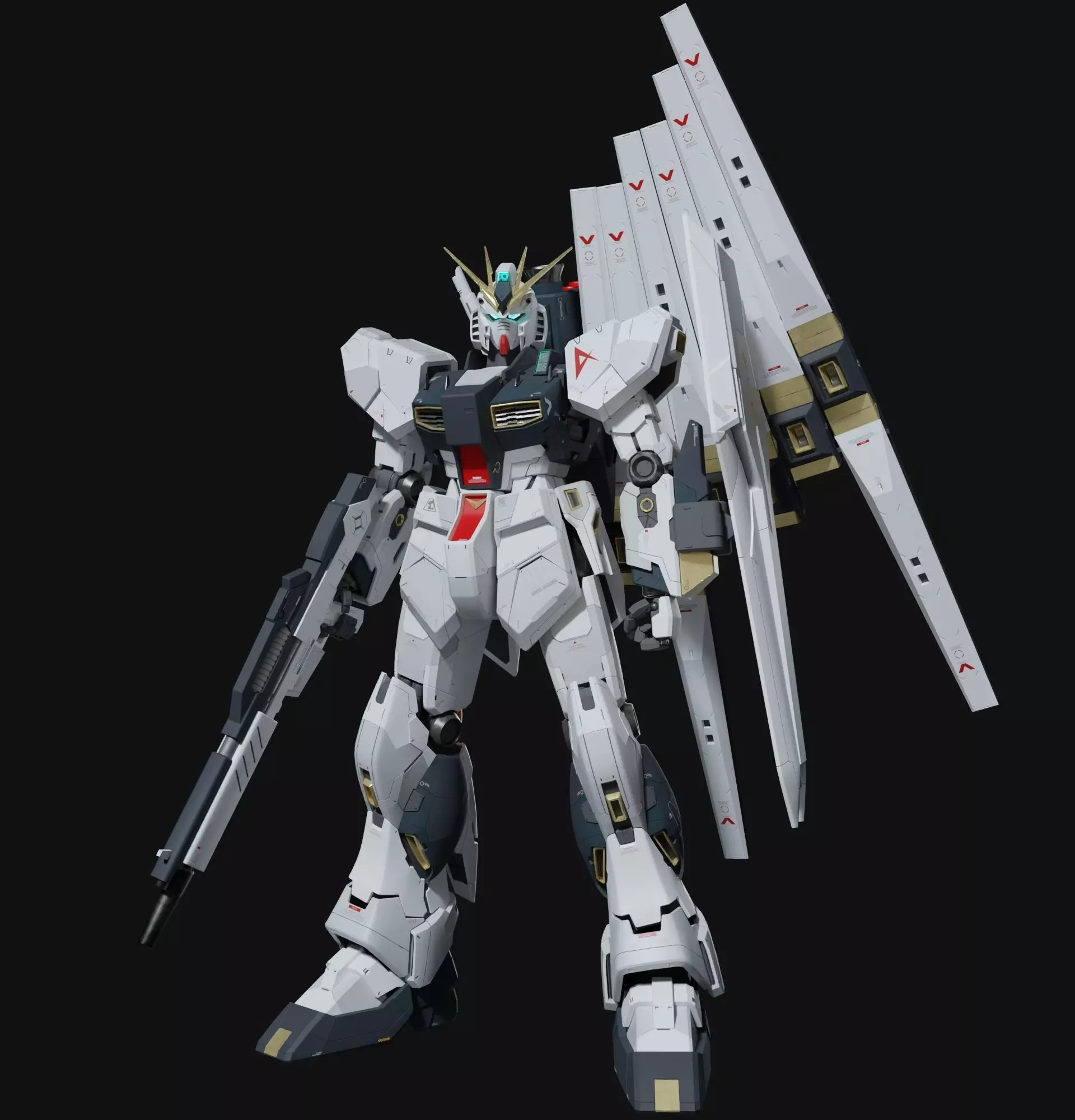 Nu gundam RX-93 Blender version 3D model_13