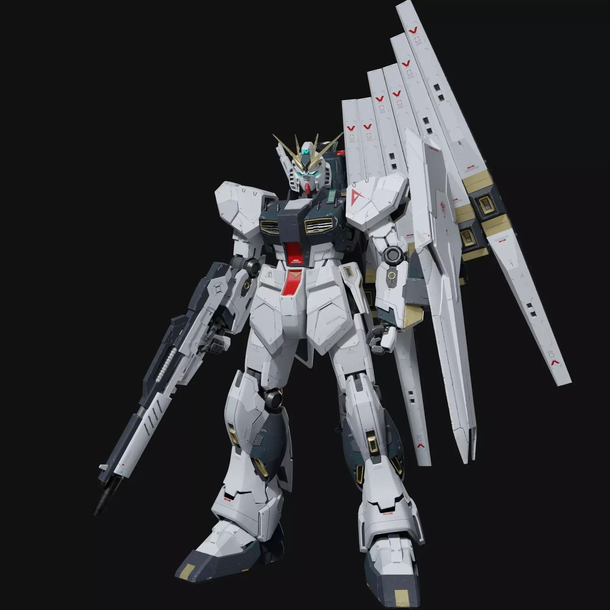 Nu gundam RX-93 Blender version 3D model_0