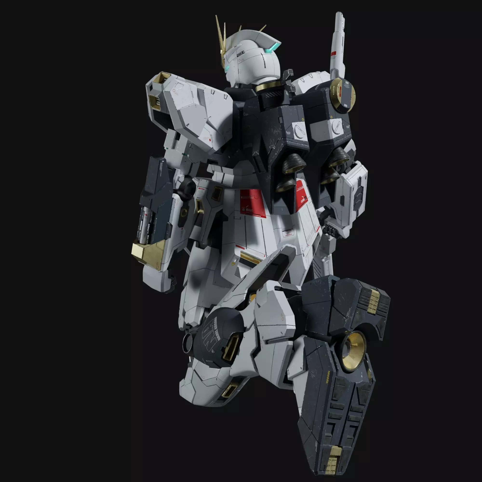Nu gundam RX-93 Blender version 3D model_21